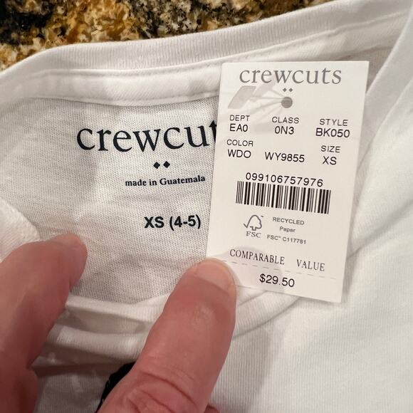 NWT J. Crew Girls' White W/Halloween Witch Pumpkin Dog Graphic Tee - Picture 6 of 9